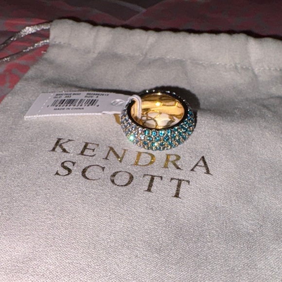 Kendra Scott Mikki Pave Band Size 5 new without tags Adjustable tag - Picture 5 of 5